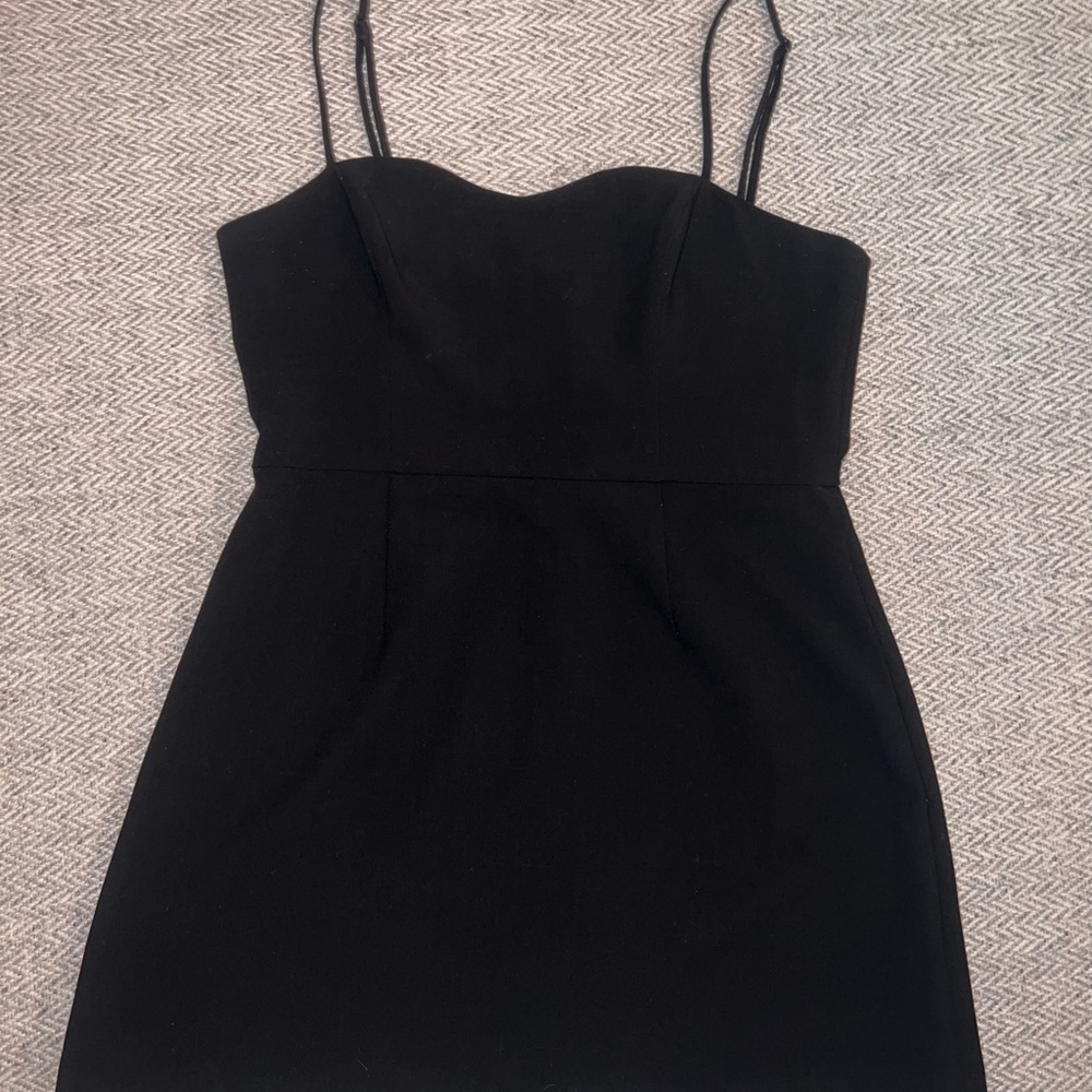 French Connection Black Mini Skater Dress